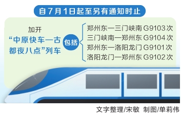 下月起全國(guó)鐵路實(shí)施新圖 途經(jīng)河南多對(duì)列車變動(dòng)