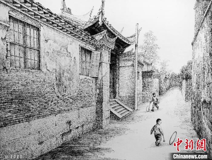 描繪鄉(xiāng)土記憶 福州畫(huà)師用鋼筆再現(xiàn)古厝風(fēng)情