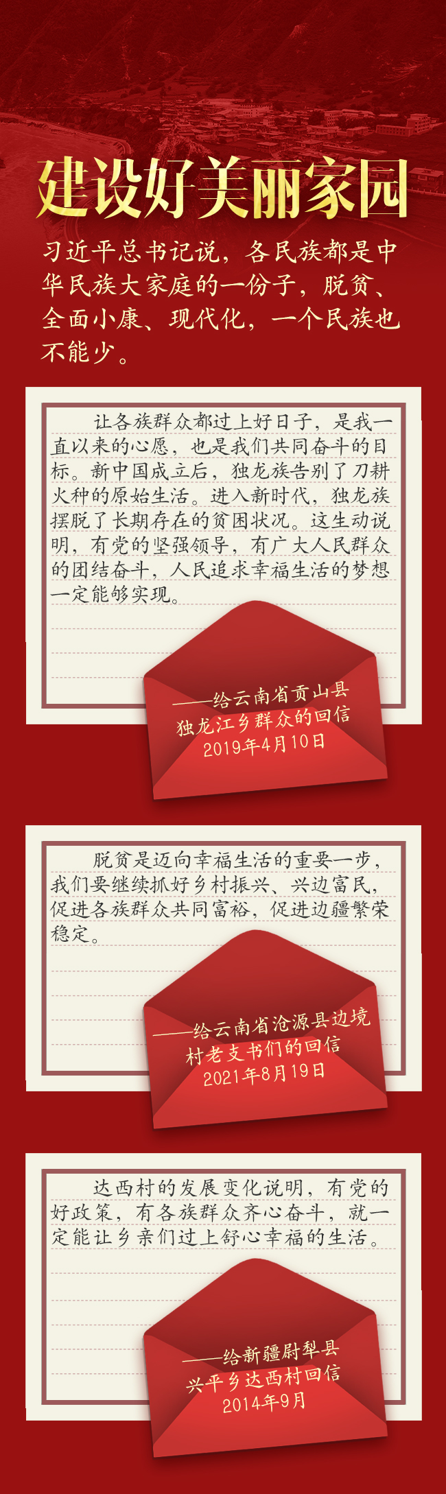 長(zhǎng)圖丨這些給各族群眾的信函，飽含總書記的深情牽掛