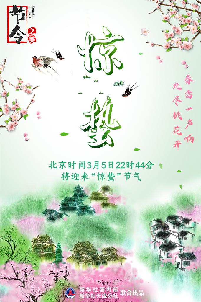 3月5日22時(shí)44分“驚蟄”：春雷一聲響，九盡桃花開