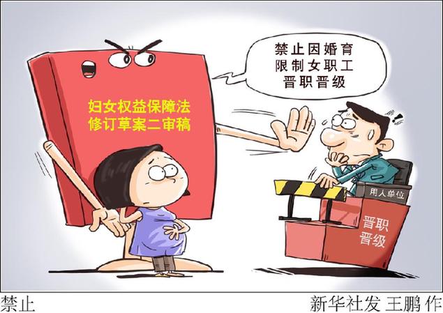 婦女權(quán)益保障法修訂草案二審稿：對拐賣婦女等侵權(quán)行為強制報告和排查，禁止因婚育限制女職工晉職晉級