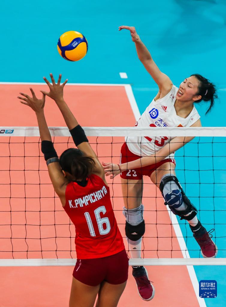中國女排戰(zhàn)勝泰國隊晉級亞洲杯決賽