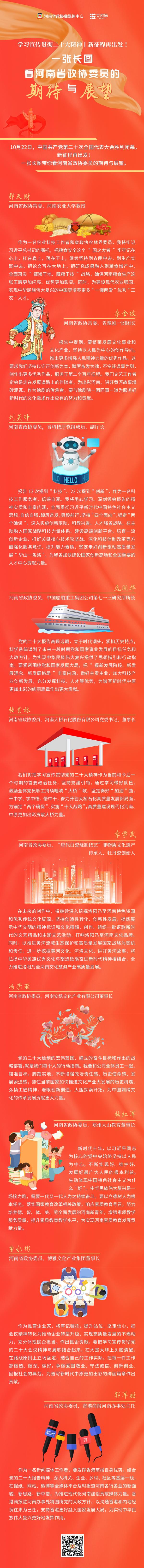  學習宣傳貫徹二十大精神丨新征程再出發(fā)！一張長圖看河南省政協(xié)委員的期待與展望