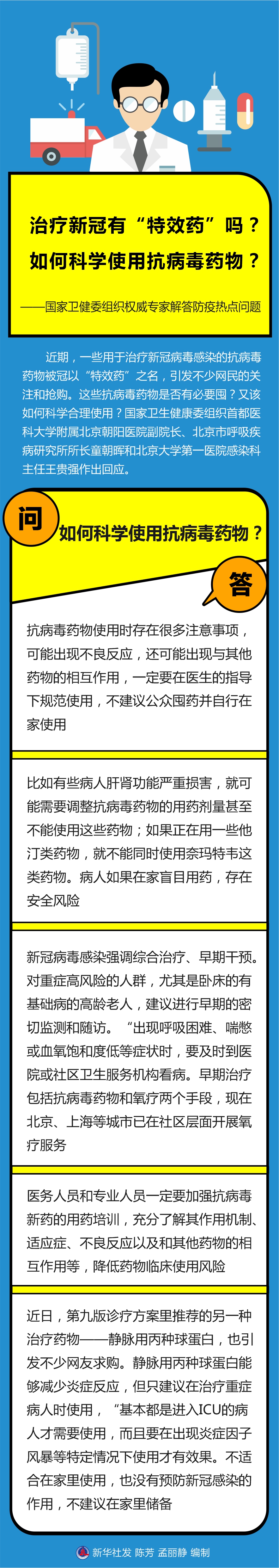 治療新冠有“特效藥”嗎？如何科學使用抗病毒藥物？——國家衛(wèi)健委組織權威專家解答防疫熱點問題