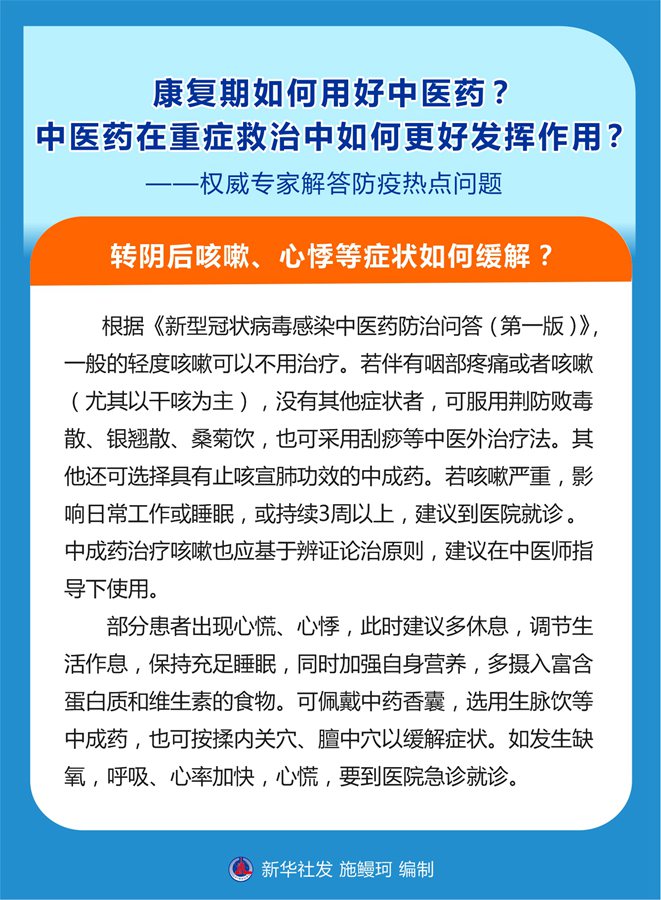 康復期如何用好中醫(yī)藥？中醫(yī)藥在重癥救治中如何更好發(fā)揮作用？——權威專家解答防疫熱點問題