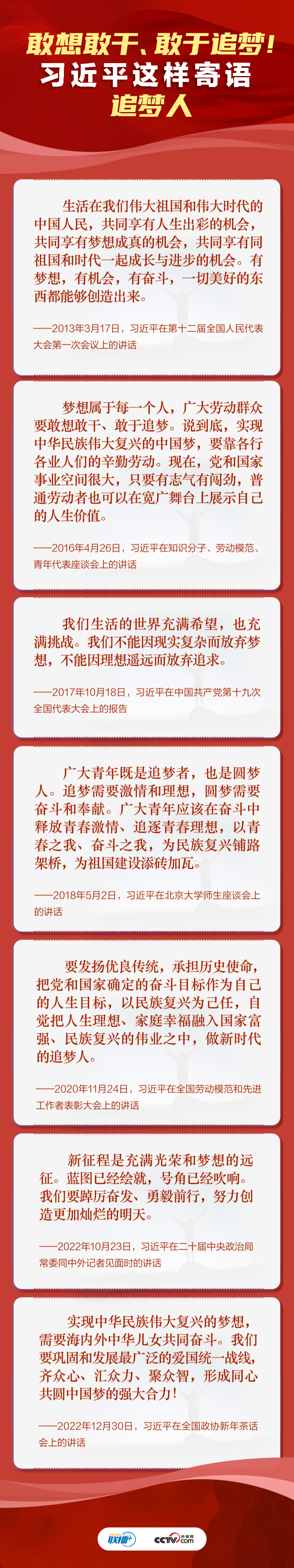 聯(lián)播+｜敢想敢干、敢于追夢！習(xí)近平這樣寄語追夢人