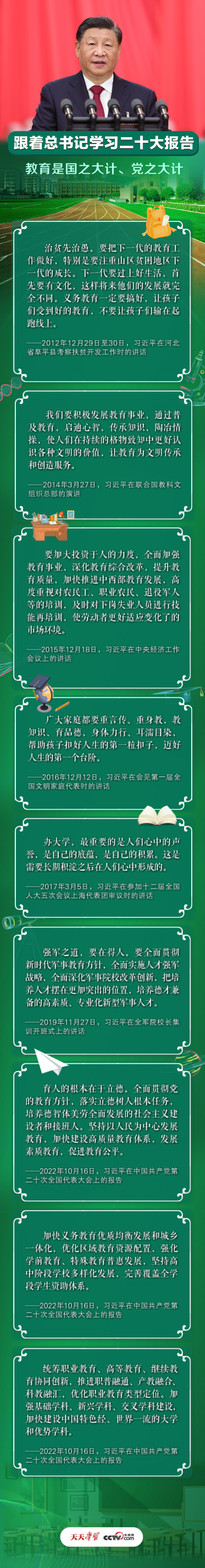 跟著總書記學習二十大報告｜教育是國之大計、黨之大計