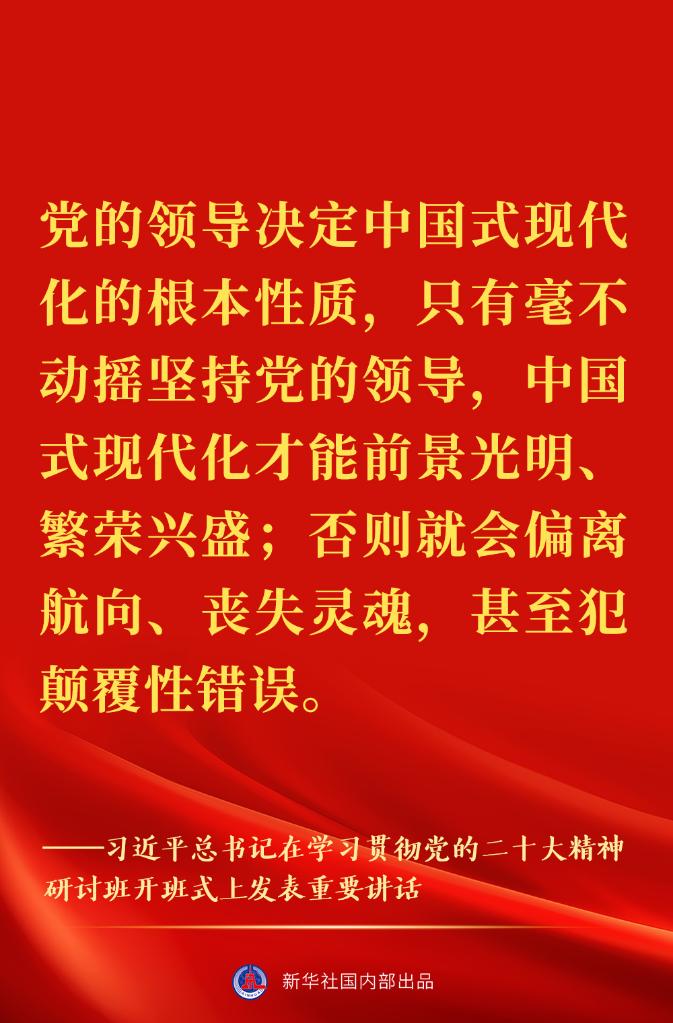 “正確理解和大力推進(jìn)中國式現(xiàn)代化”——習(xí)近平總書記在學(xué)習(xí)貫徹黨的二十大精神研討班開班式上重要講話金句來了！