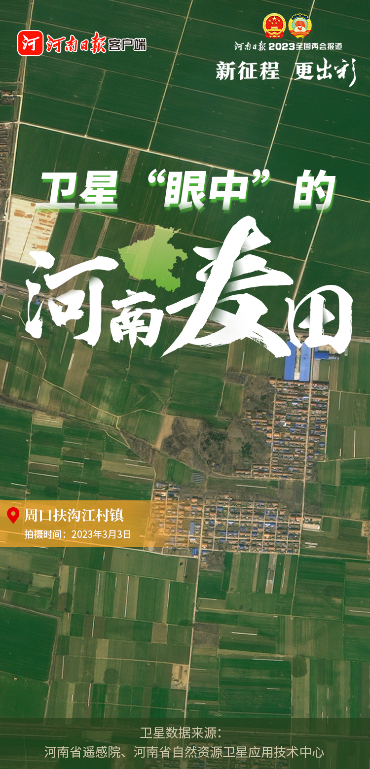 海報(bào)丨賞青！衛(wèi)星“眼中”的河南麥田
