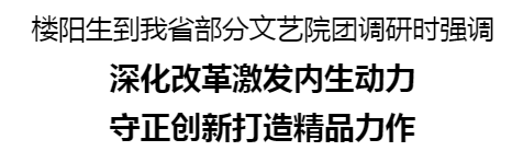 樓陽(yáng)生到河南省部分文藝院團(tuán)調(diào)研