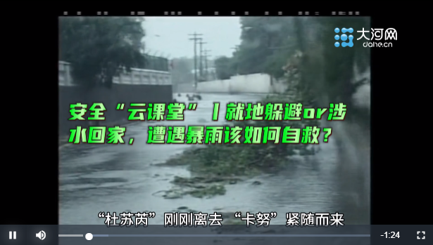 安全“云課堂”丨就地躲避or涉水回家，遭遇暴雨該如何自救？