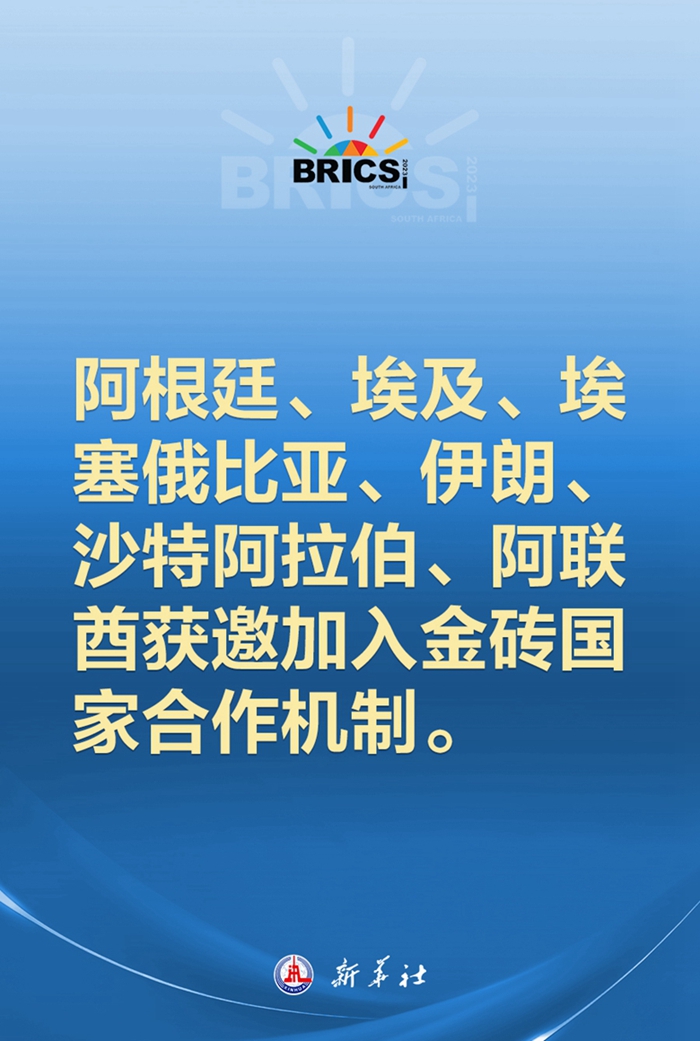 阿根廷、埃及、埃塞俄比亞、伊朗、沙特阿拉伯、阿聯(lián)酋獲邀加入金磚國家合作機(jī)制