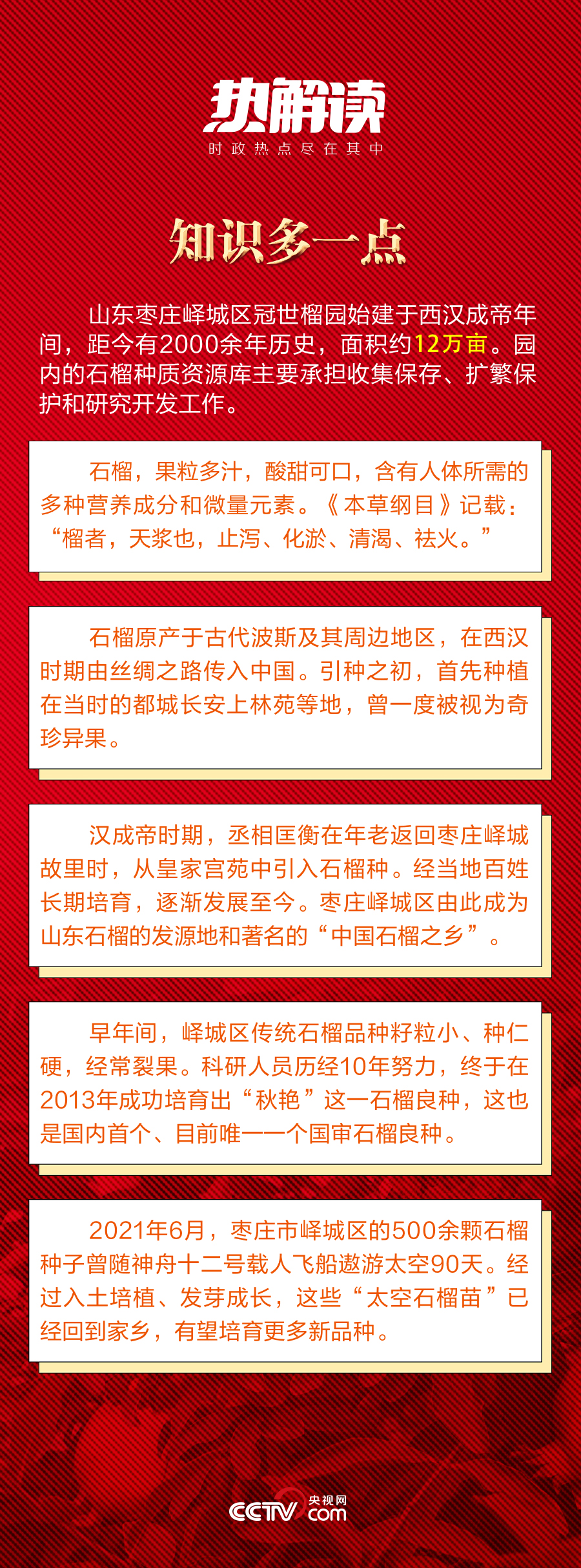 熱解讀｜火紅石榴如何帶來(lái)紅火生活 總書(shū)記再談這篇“大文章”
