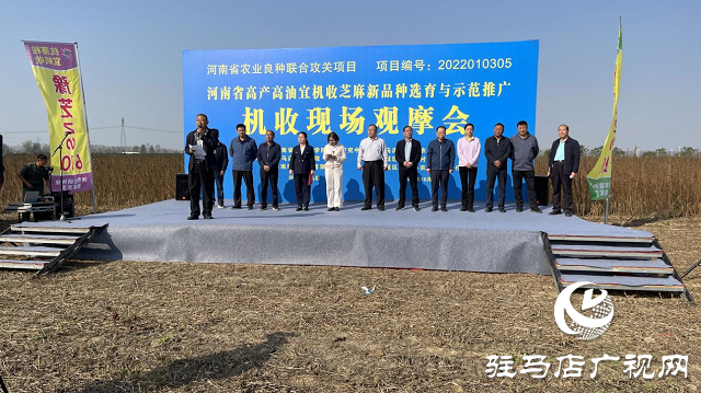 2023年駐馬店市芝麻機收現場觀摩會成功召開