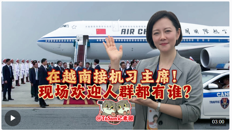 時政Vlog丨在越南接機(jī)習(xí)主席！現(xiàn)場歡迎人群都有誰？
