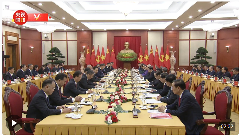 獨家視頻丨習近平：在深化中越全面戰(zhàn)略合作伙伴關系基礎上 攜手構建具有戰(zhàn)略意義的中越命運共同體