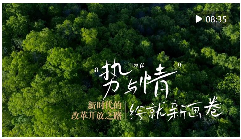 新華社推出五集系列片《新時代的改革開放之路》