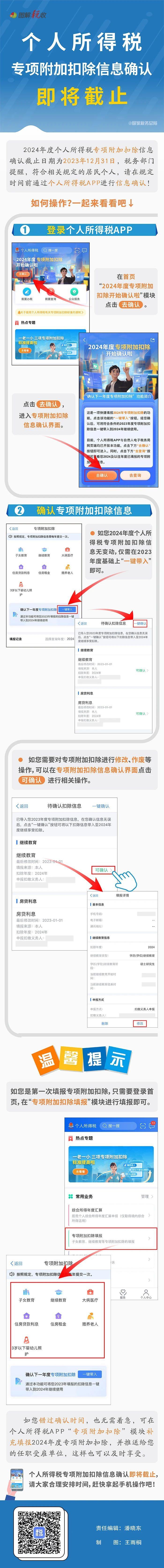 重要提醒：個人所得稅專項附加扣除信息確認即將截止！記得及時確認