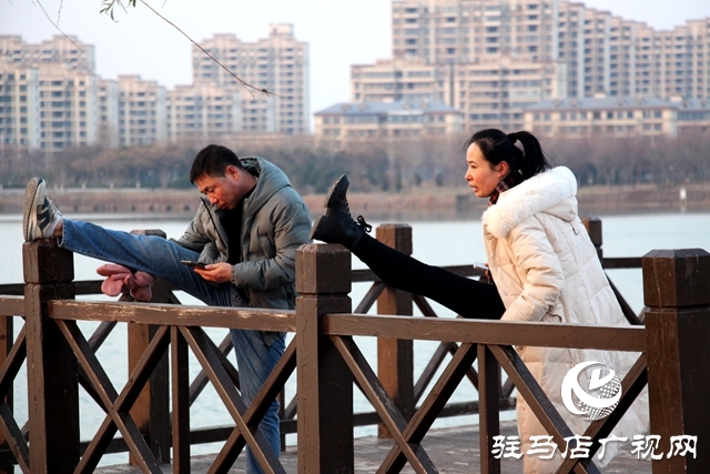 新蔡縣：西湖公園隆冬時(shí)節(jié)美如調(diào)色盤