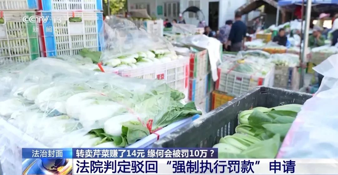 轉(zhuǎn)賣芹菜賺14元被罰10萬，這樣的處罰合理嗎？