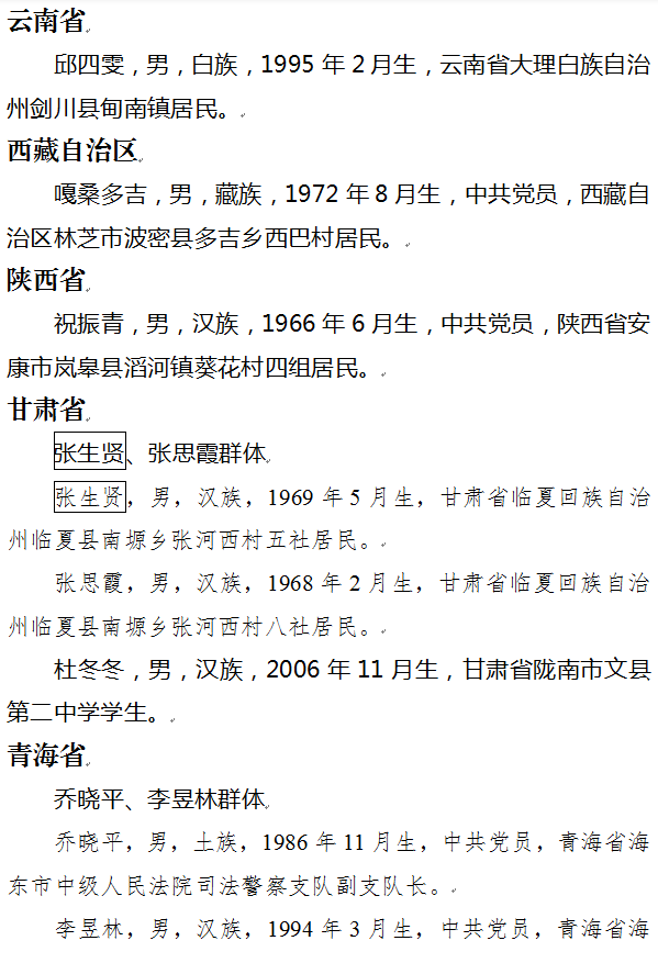 55人上榜！中央政法委發(fā)布今年第一季度見義勇為勇士榜