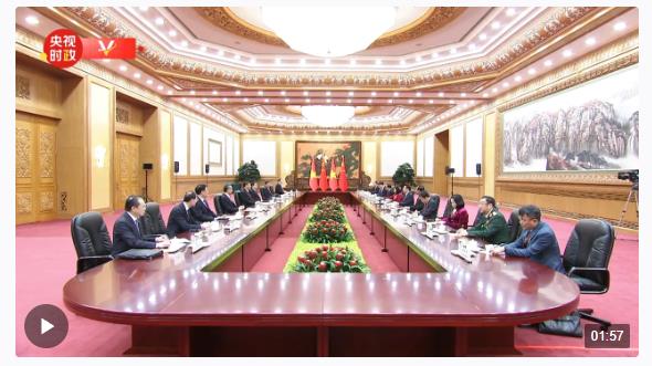 獨家視頻丨習近平會見越南國會主席：進一步豐富中越命運共同體內(nèi)涵