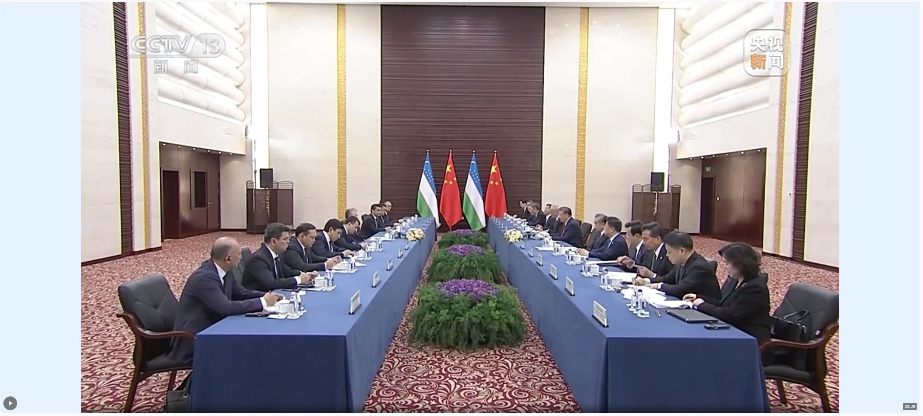 習(xí)近平會(huì)見烏茲別克斯坦總統(tǒng)米爾濟(jì)約耶夫