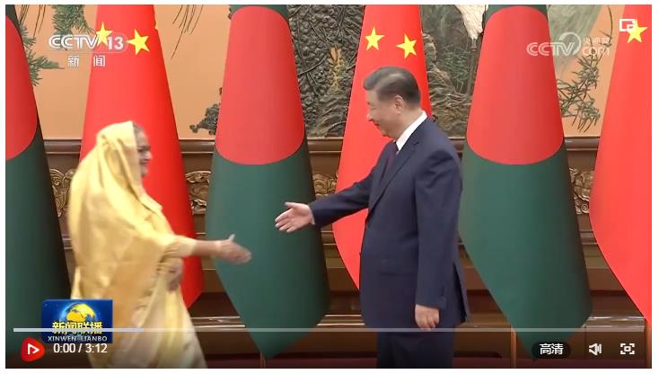 習(xí)近平會(huì)見孟加拉國(guó)總理哈西娜