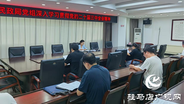 駐馬店市民政局深入學習貫徹黨的二十屆三中全會精神