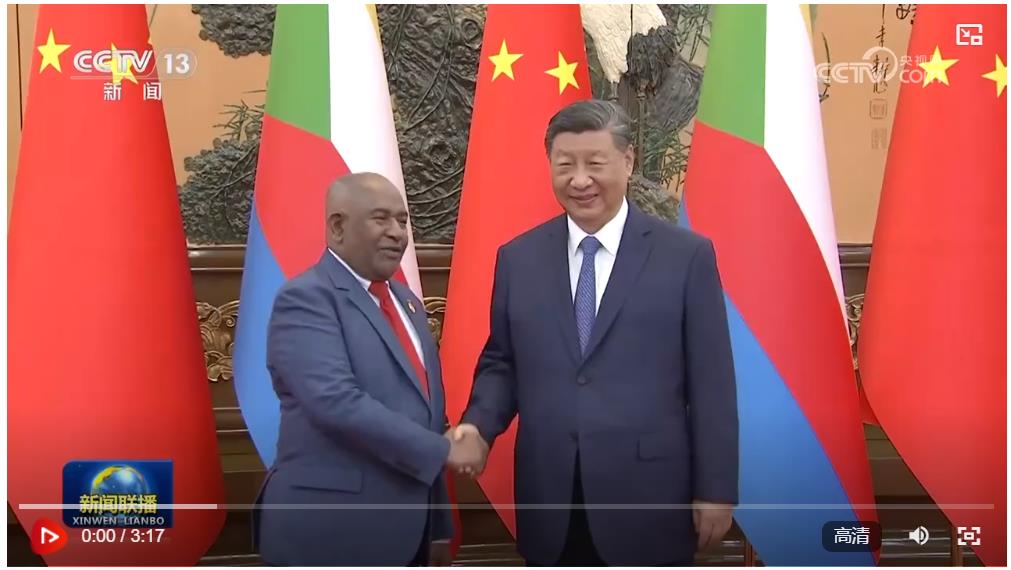 習(xí)近平會見科摩羅總統(tǒng)阿扎利