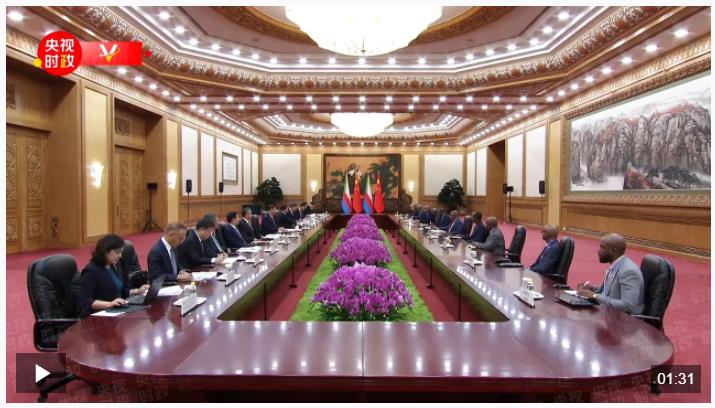 獨(dú)家視頻丨習(xí)近平會見科摩羅總統(tǒng)：愿不斷延續(xù)構(gòu)建中科命運(yùn)共同體的“山海情”