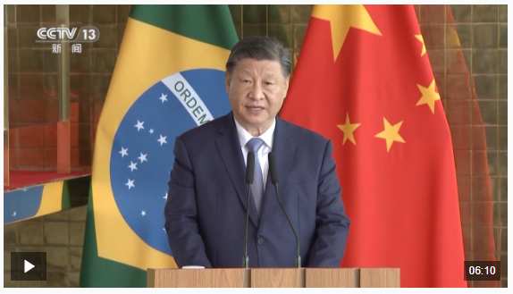 習近平同巴西總統(tǒng)盧拉共見記者