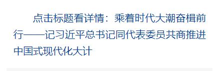 總書記同代表委員共商推進(jìn)中國(guó)式現(xiàn)代化
