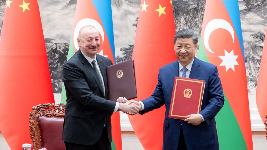 習(xí)近平同阿塞拜疆總統(tǒng)阿利耶夫會談