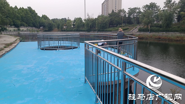 駐馬店開源大道沿河破損觀景臺修繕一新