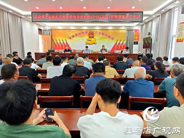 平輿縣射橋鎮(zhèn)：召開縣委第七巡察組巡察單老村等4個村（社區(qū)）反饋暨整改工作會  