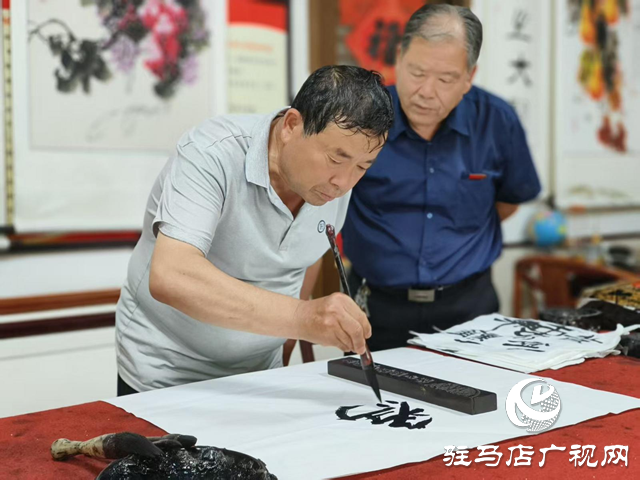 駐馬店市天中書畫藝術(shù)研究會舉辦書畫活動慶祝建黨104周年