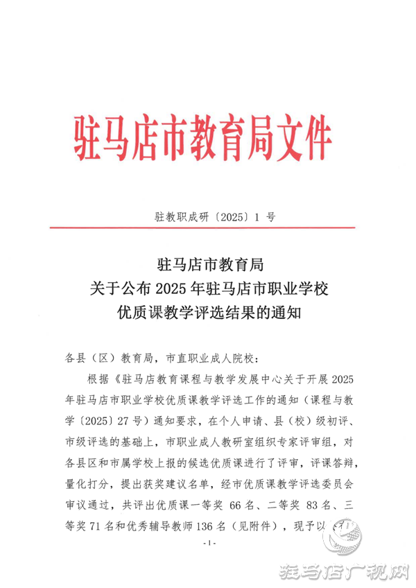 駐馬店職業(yè)技術學院教師在2025年駐馬店市職業(yè)學校優(yōu)質(zhì)課教學評選中獲得佳績
