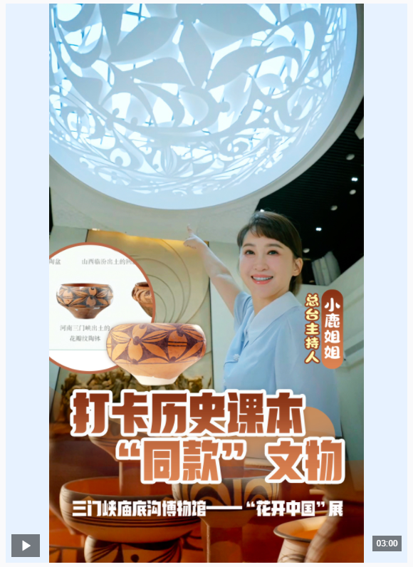 博物中國(guó)丨開(kāi)在彩陶上的花！帶你打卡課本“同款”文物