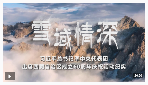 時(shí)政紀(jì)錄片丨雪域情深——習(xí)近平總書記率中央代表團(tuán)出席西藏自治區(qū)成立60周年慶?；顒?dòng)紀(jì)實(shí)