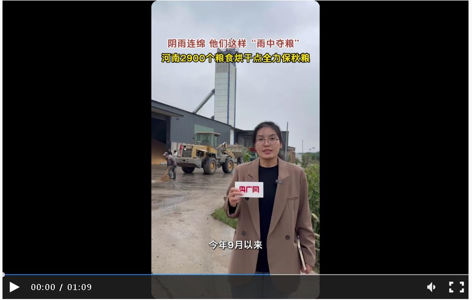 農(nóng)業(yè)大省秋雨奪糧 力保秋糧顆粒歸倉