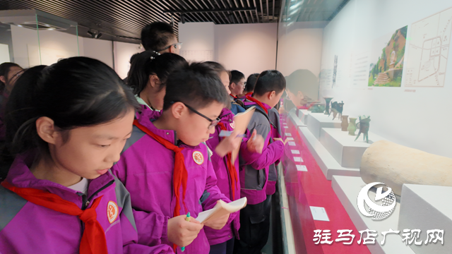 駐馬店市第二十五小學(xué)組織學(xué)生參觀市博物館“蔡國六百年”專題展廳 