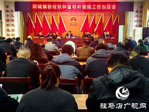 平輿縣陽(yáng)城鎮(zhèn)召開秋收秋種暨秸稈禁燒工作加壓會(huì)