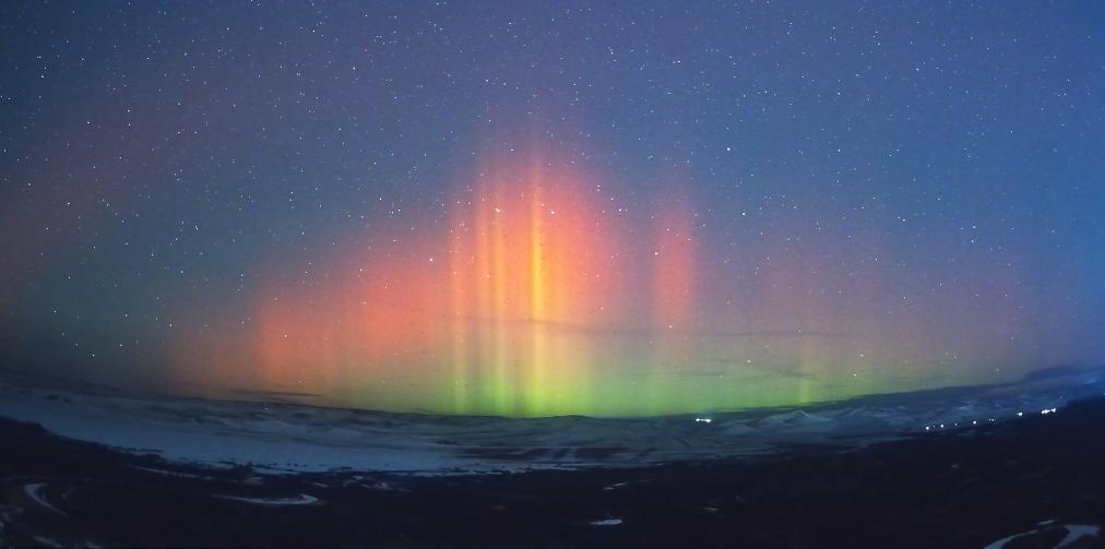 一大波美圖來了，他們在我國北方多地拍到了極光！