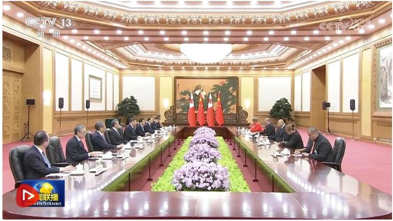 習(xí)近平會(huì)見(jiàn)湯加國(guó)王圖普六世