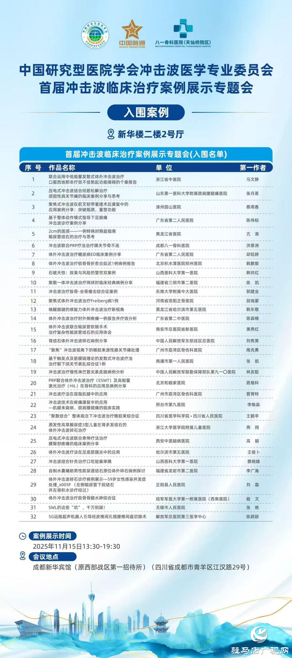 基層突圍!正陽縣人民醫(yī)院泌尿外科碎石案例閃耀全國(guó)醫(yī)學(xué)盛會(huì)